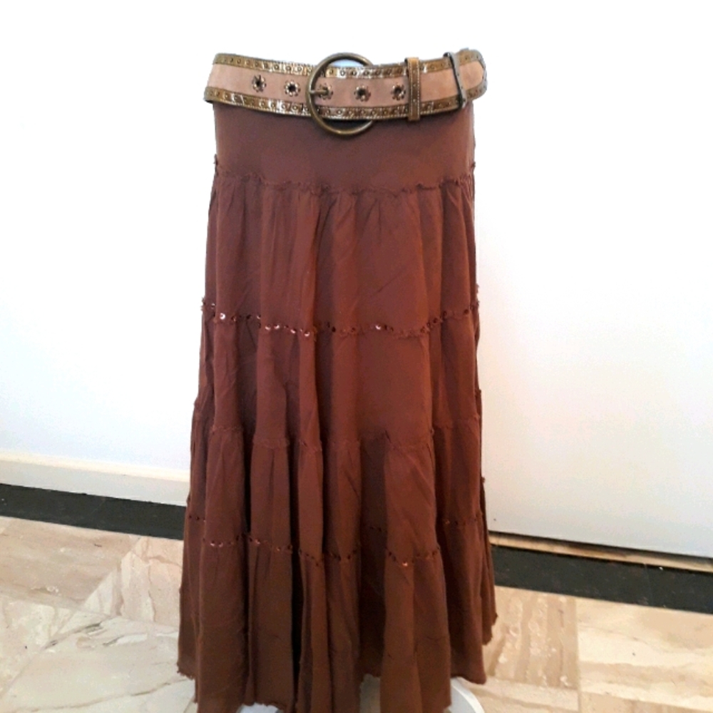 Brown Maxi Skirt
